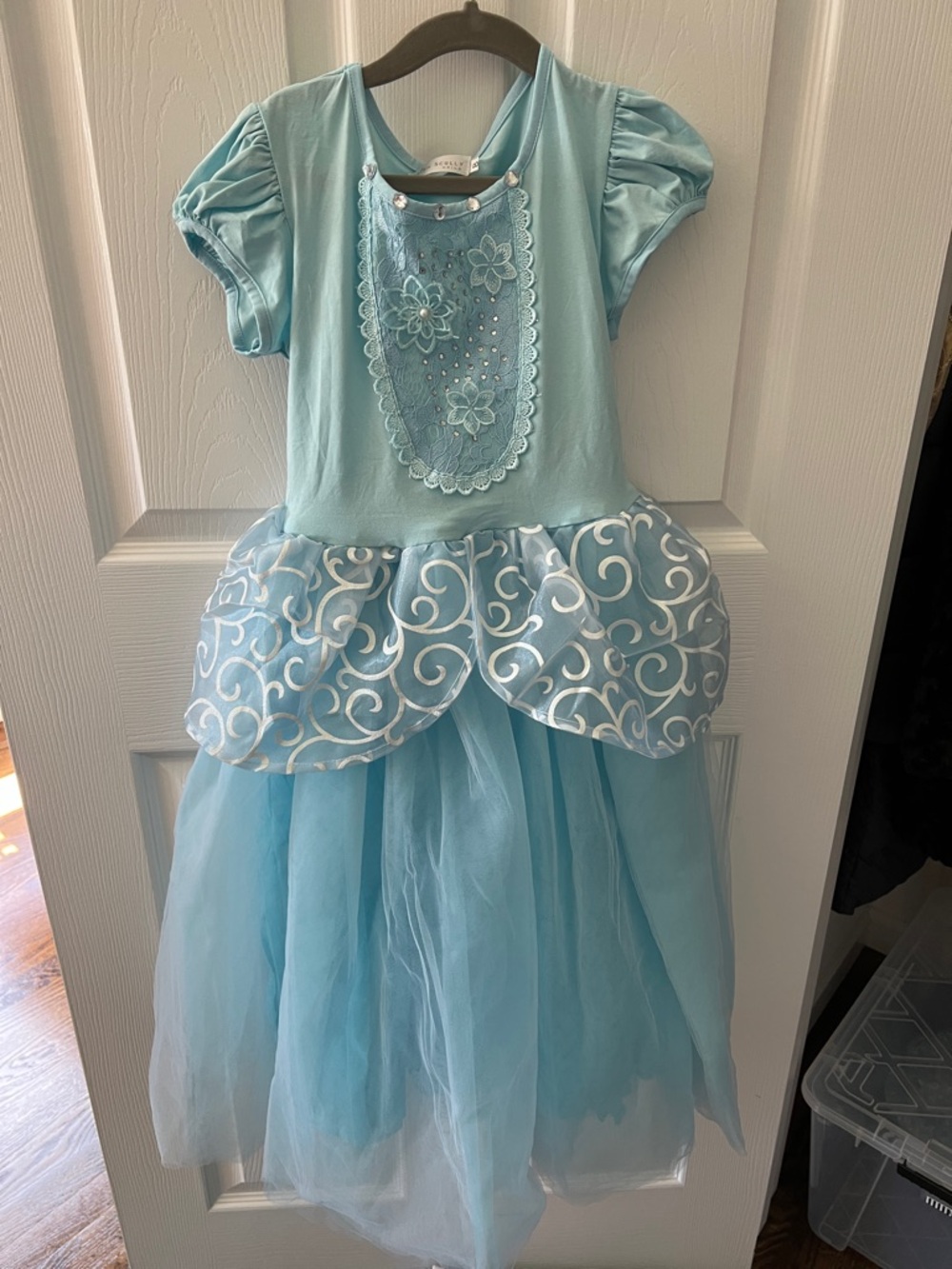Trish Scully Blue Princess Adeline Cinderella Tulle Dress Costume - Girls size 8